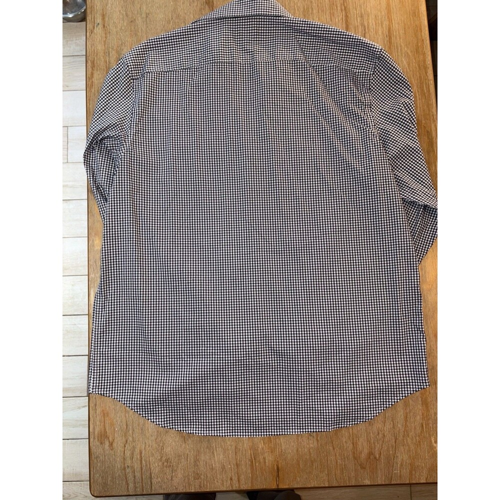 Old Navy Pro Signature Shirt Mens XL Regular Fit Gingham Check Black White LS - Picture 3 of 3